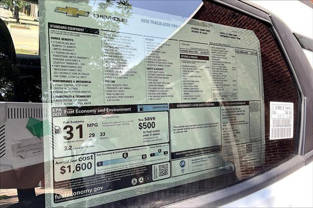 new 2026 Chevrolet TrailBlazer car, priced at $29,170