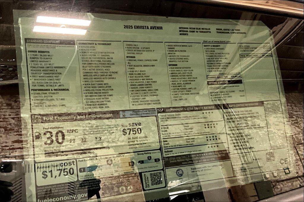 new 2025 Buick Envista car, priced at $29,935