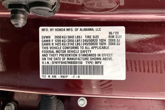 used 2021 Honda Pilot car, priced at $31,902