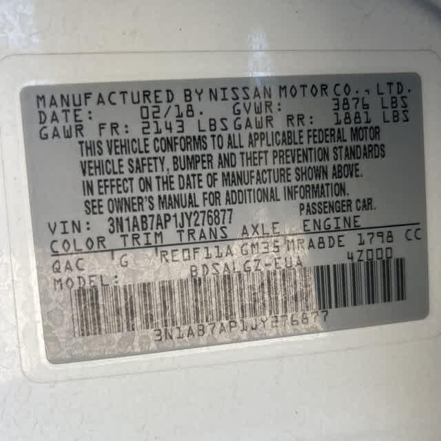 used 2018 Nissan Sentra car, priced at $13,449