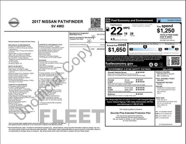 used 2017 Nissan Pathfinder car, priced at $8,795