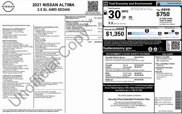 used 2021 Nissan Altima car, priced at $22,500