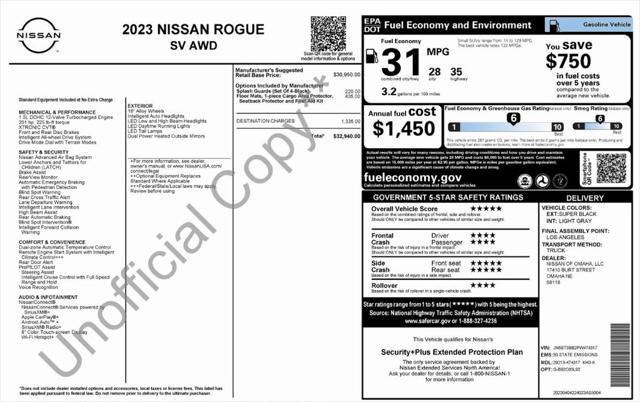 used 2023 Nissan Rogue car, priced at $27,731