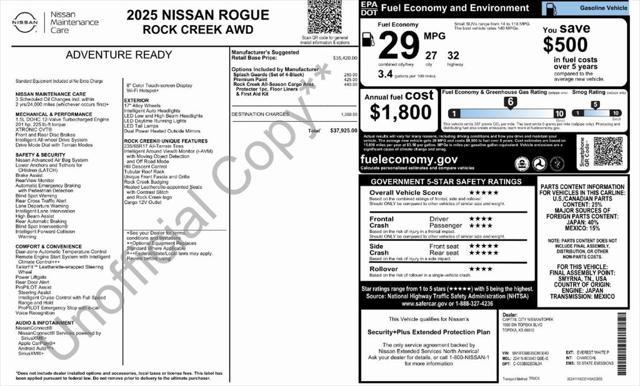 new 2025 Nissan Rogue car, priced at $33,811