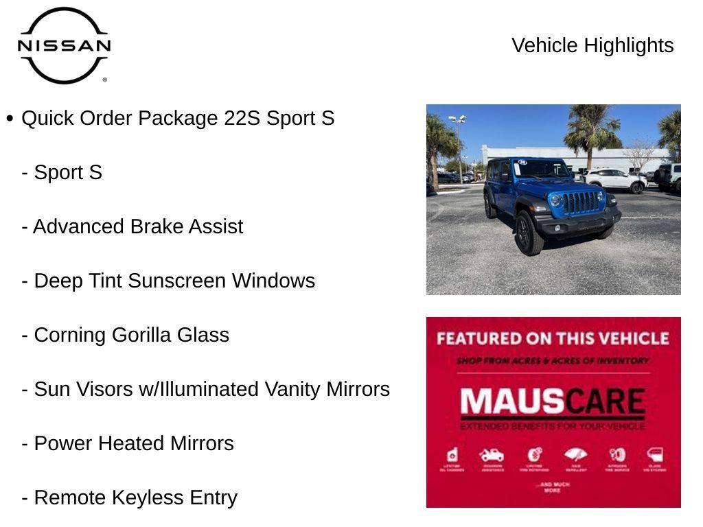 used 2024 Jeep Wrangler car, priced at $33,150