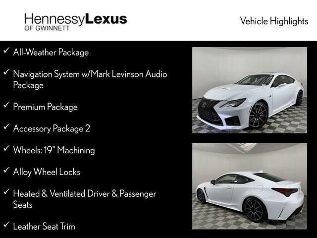 new 2024 Lexus RC F car, priced at $81,180