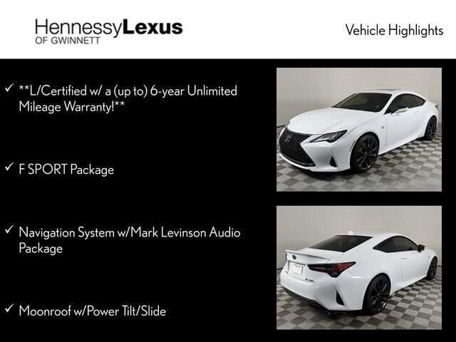 used 2024 Lexus RC 350 car, priced at $51,990