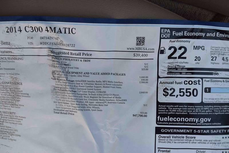 used 2014 Mercedes-Benz C-Class car, priced at $5,900