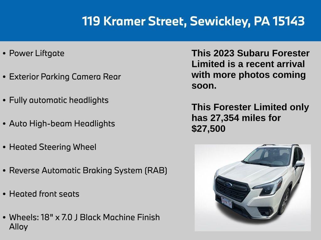 used 2023 Subaru Forester car, priced at $27,500