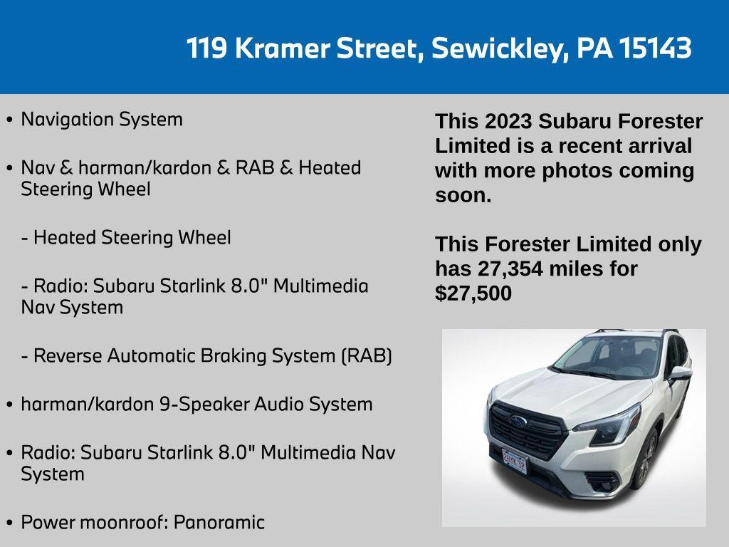 used 2023 Subaru Forester car, priced at $27,500