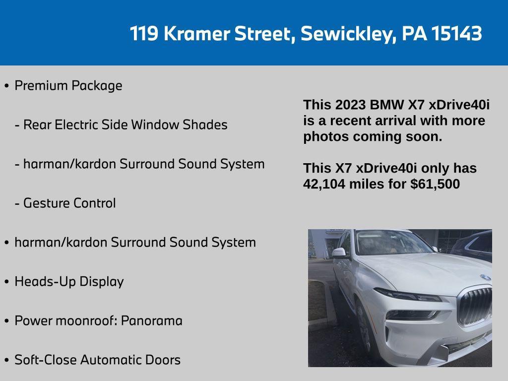 used 2023 BMW X7 car, priced at $61,500