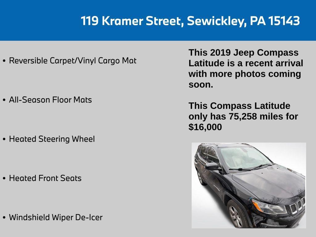 used 2019 Jeep Compass car, priced at $16,000
