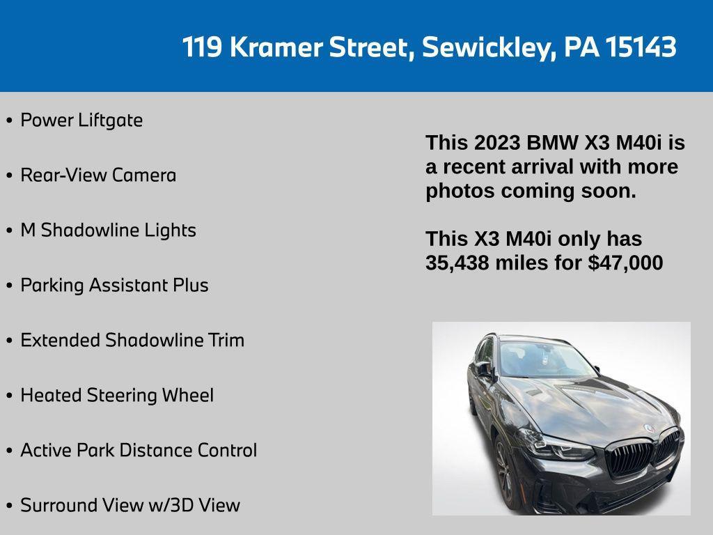 used 2023 BMW X3 car, priced at $47,000