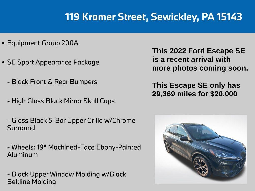 used 2022 Ford Escape car, priced at $20,000