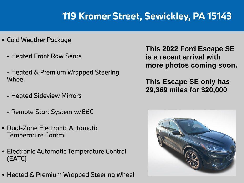 used 2022 Ford Escape car, priced at $20,000