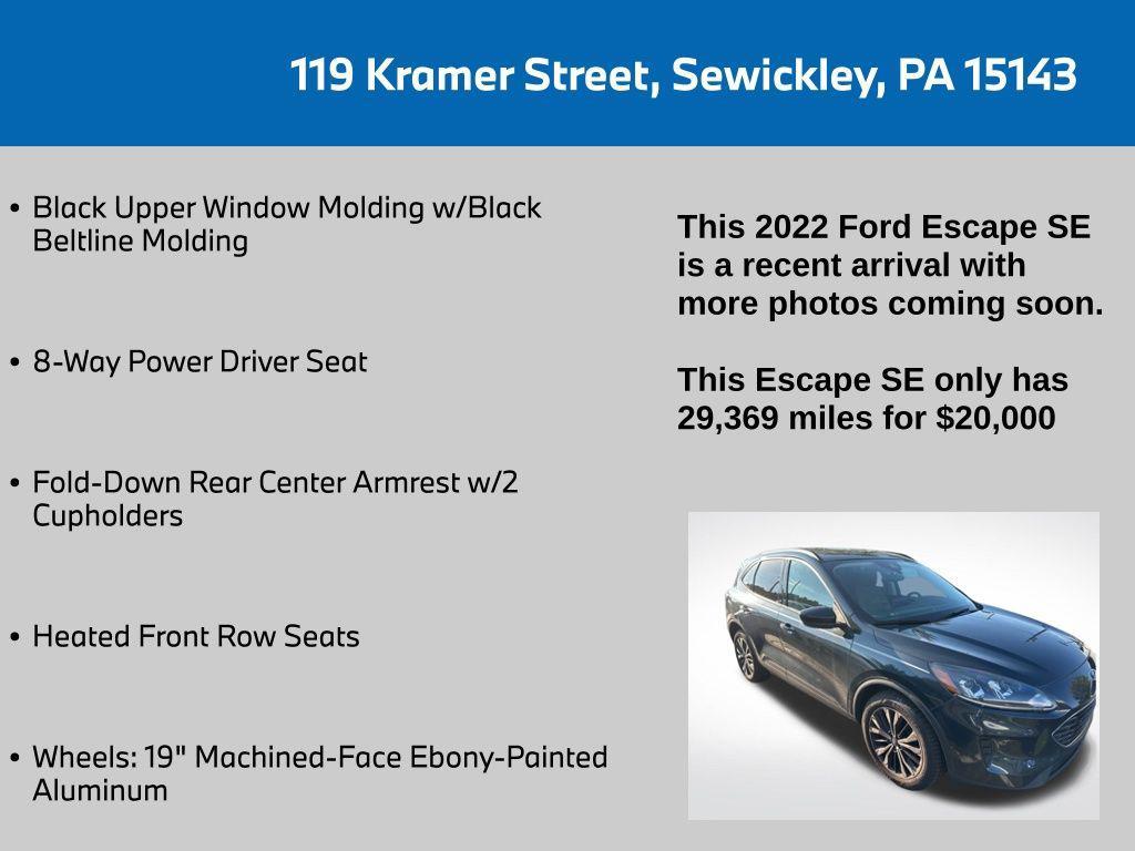 used 2022 Ford Escape car, priced at $20,000