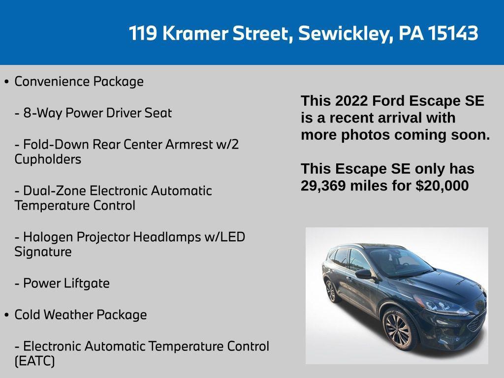 used 2022 Ford Escape car, priced at $20,000