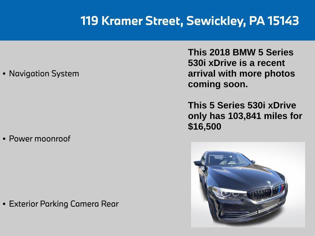 used 2018 BMW 530 car, priced at $16,500