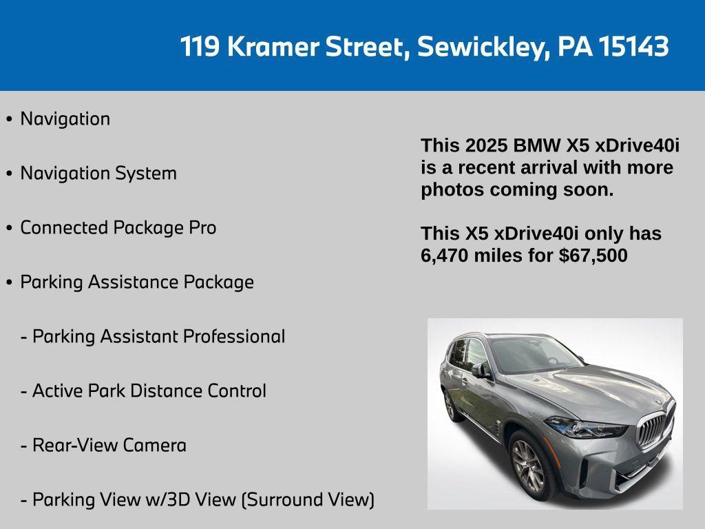used 2025 BMW X5 car, priced at $67,500