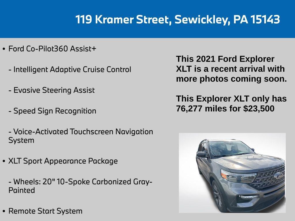 used 2021 Ford Explorer car, priced at $23,500