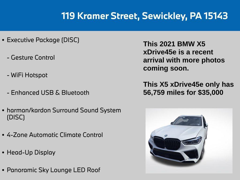used 2021 BMW X5 PHEV car, priced at $35,000