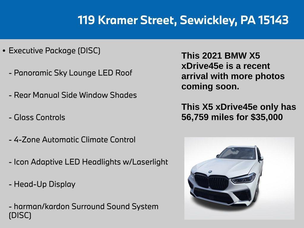 used 2021 BMW X5 PHEV car, priced at $35,000