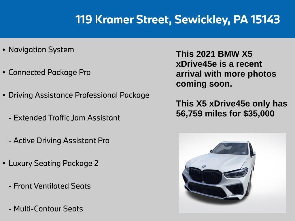 used 2021 BMW X5 PHEV car, priced at $35,000