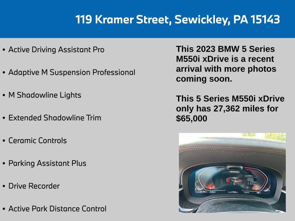 used 2023 BMW M550 car, priced at $65,000