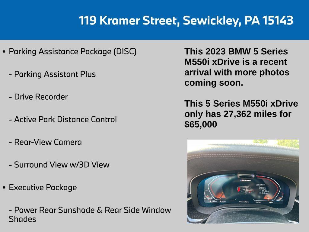 used 2023 BMW M550 car, priced at $65,000