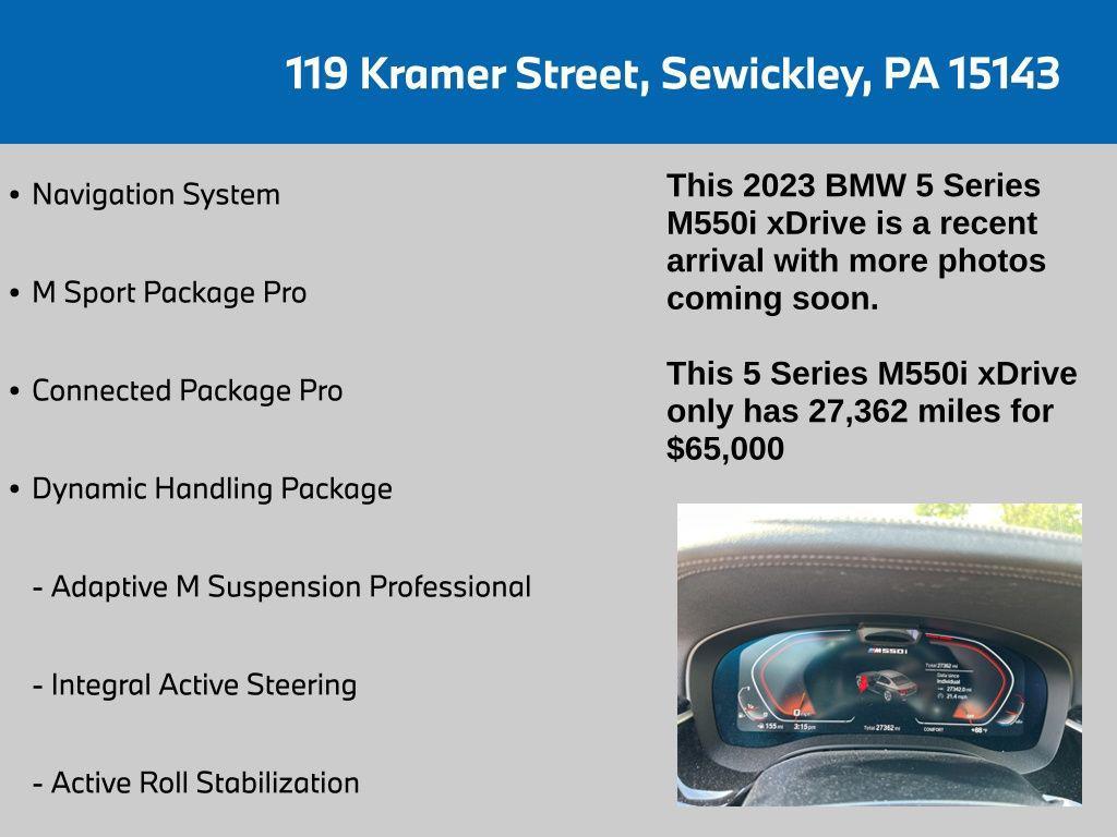 used 2023 BMW M550 car, priced at $65,000