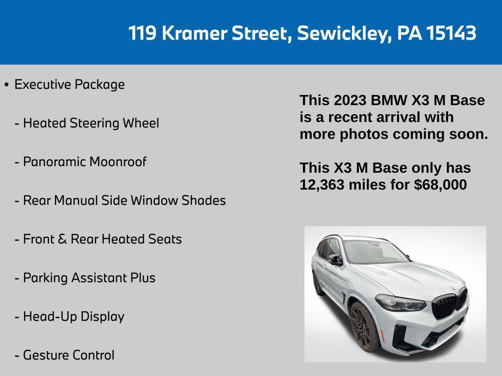 used 2023 BMW X3 M car, priced at $68,000