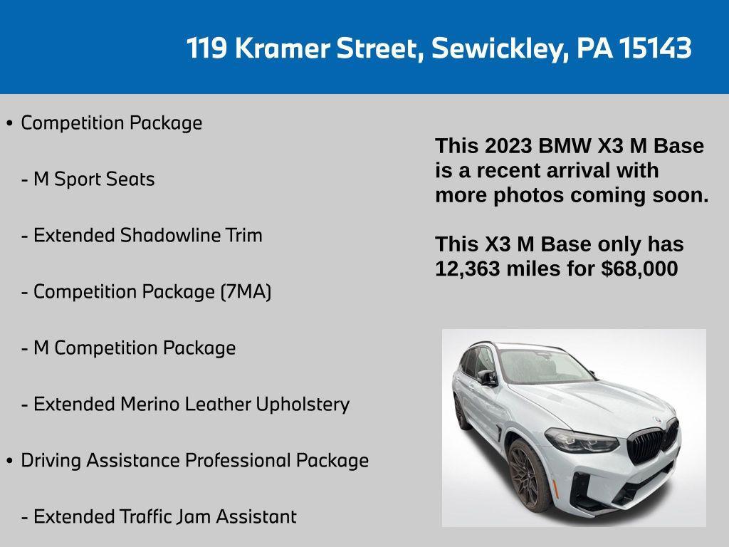 used 2023 BMW X3 M car, priced at $68,000
