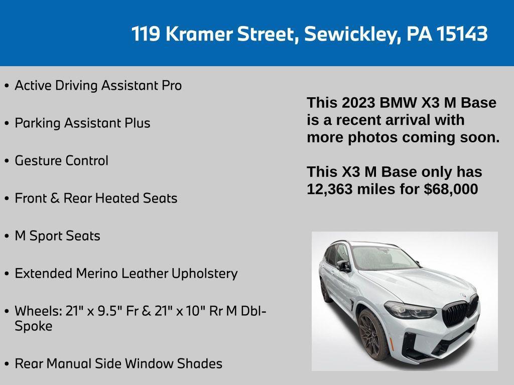 used 2023 BMW X3 M car, priced at $68,000