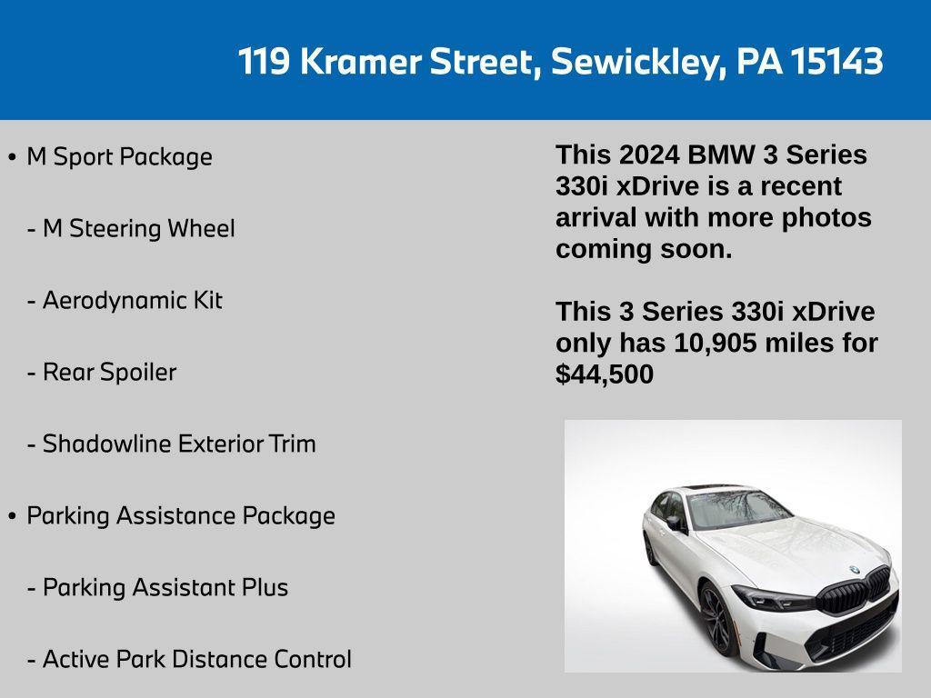 used 2024 BMW 330 car, priced at $44,500