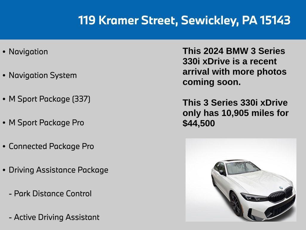 used 2024 BMW 330 car, priced at $44,500