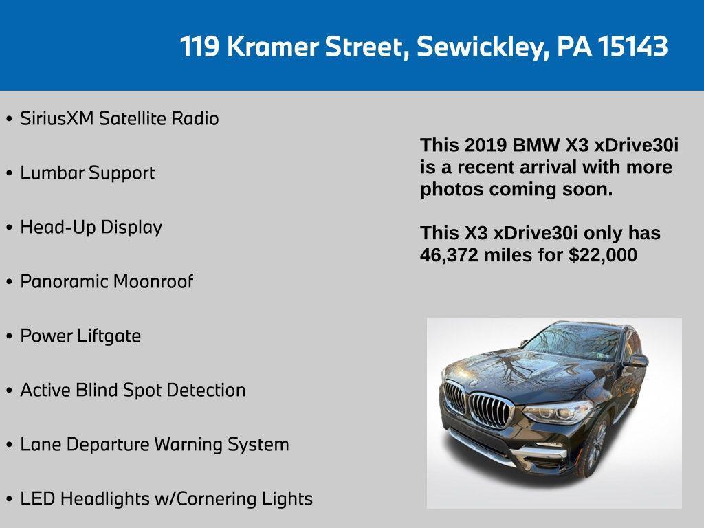 used 2019 BMW X3 car, priced at $22,000