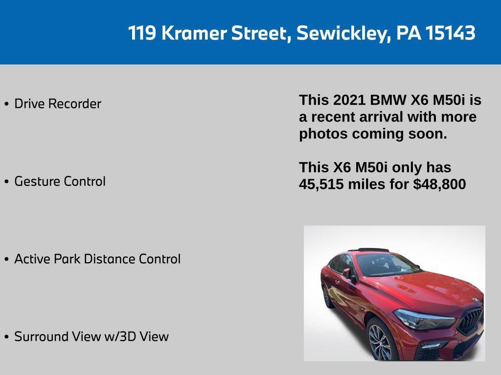 used 2021 BMW X6 car, priced at $48,800