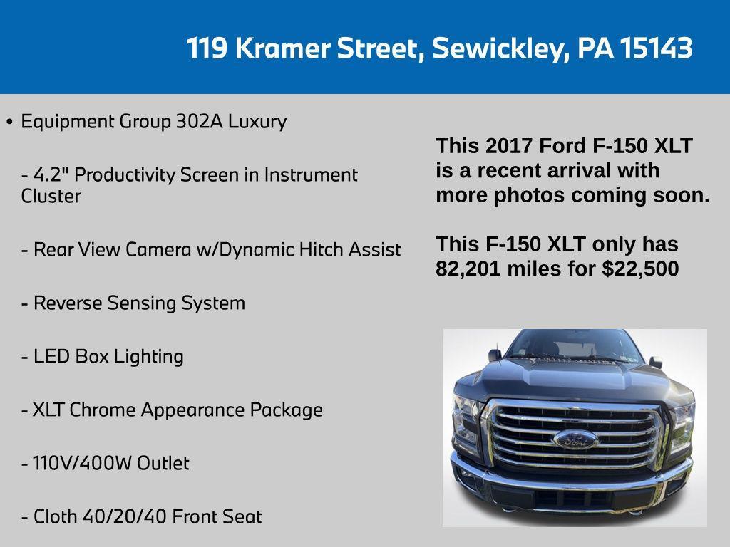 used 2017 Ford F-150 car, priced at $22,500