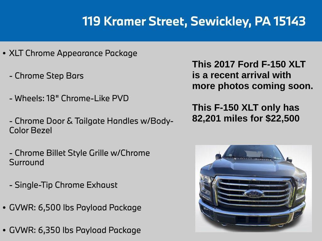 used 2017 Ford F-150 car, priced at $22,500