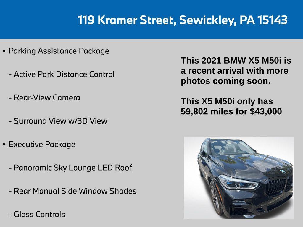used 2021 BMW X5 car, priced at $43,000