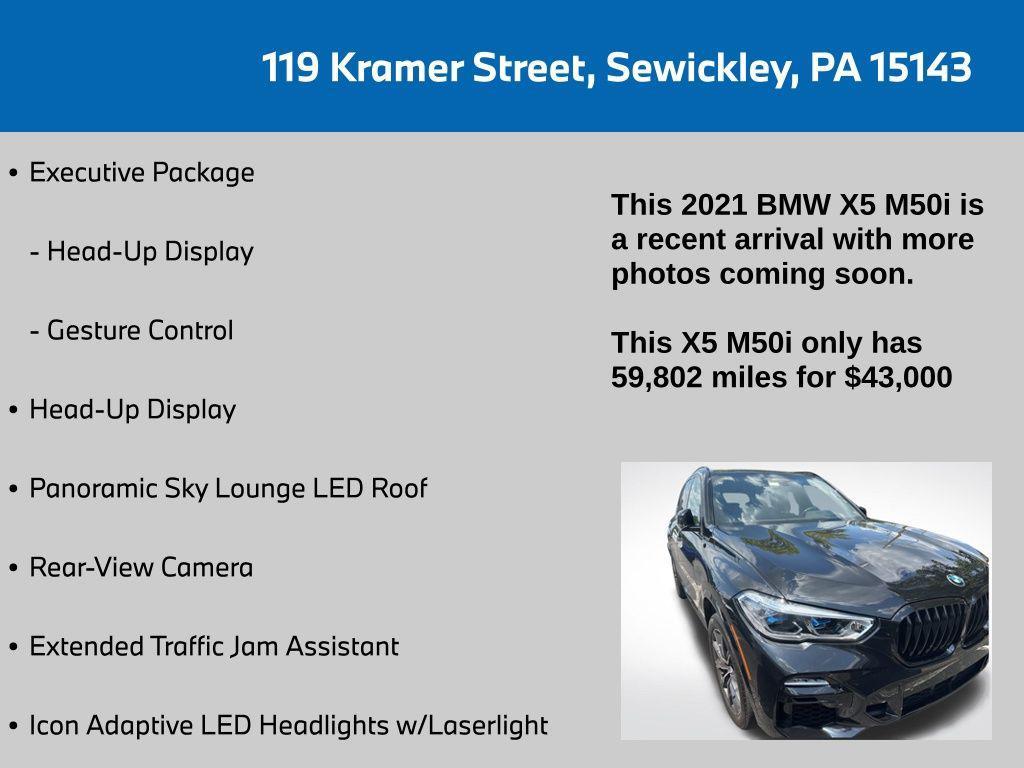 used 2021 BMW X5 car, priced at $43,000