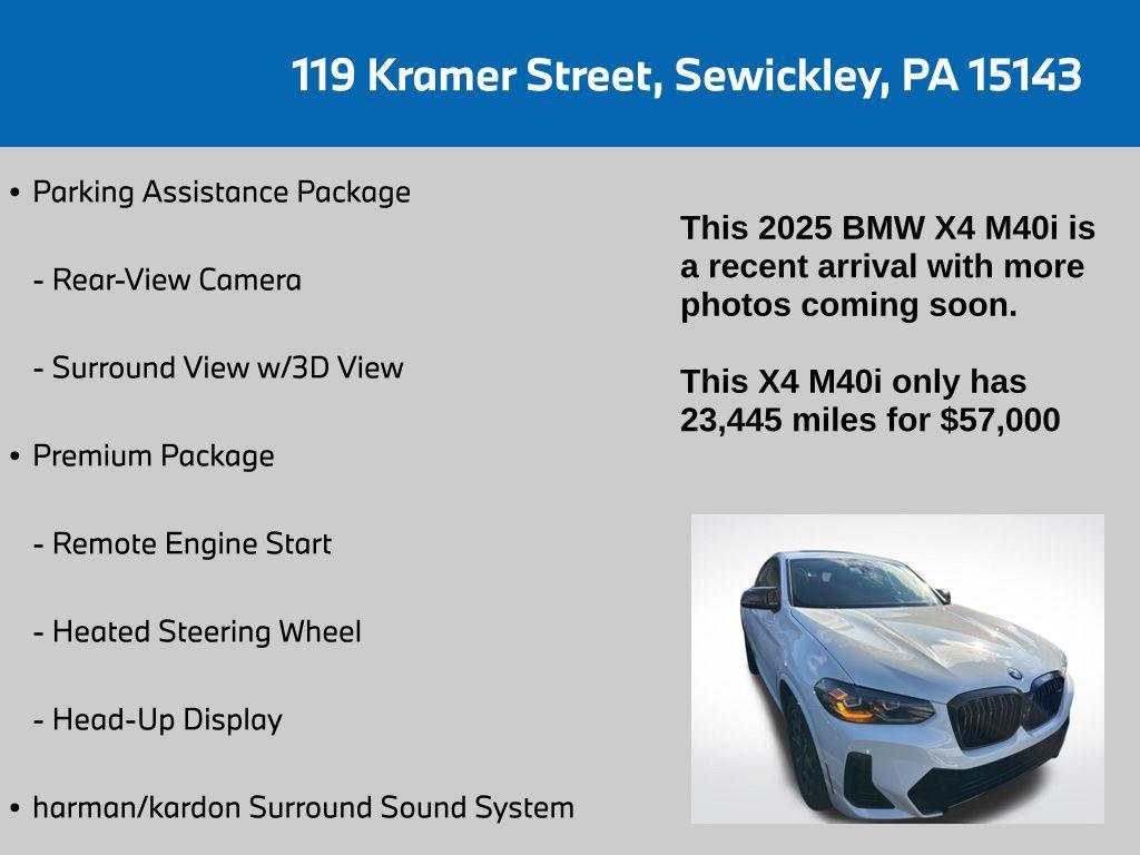 used 2025 BMW X4 car, priced at $57,000