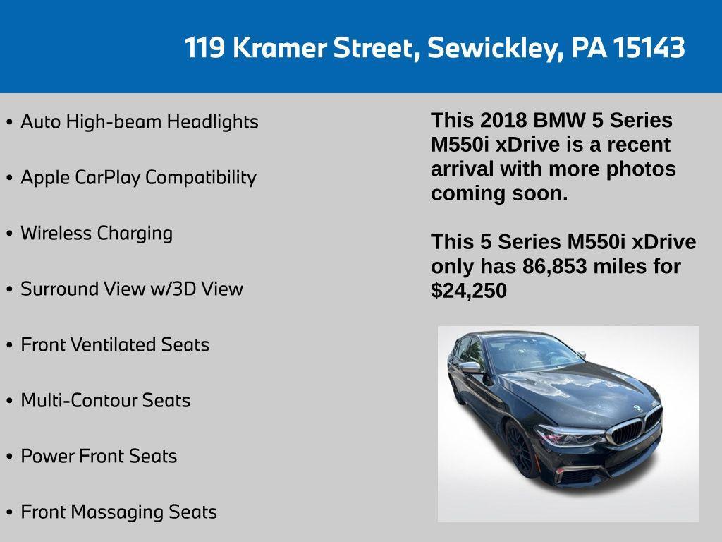 used 2018 BMW M550 car, priced at $24,250