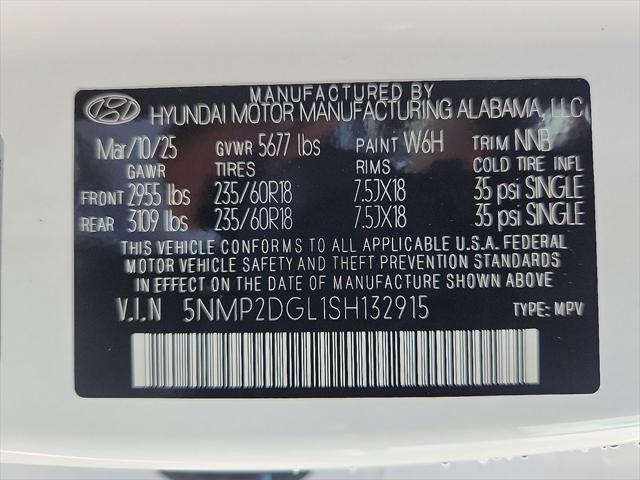 new 2025 Hyundai Santa Fe car, priced at $41,225