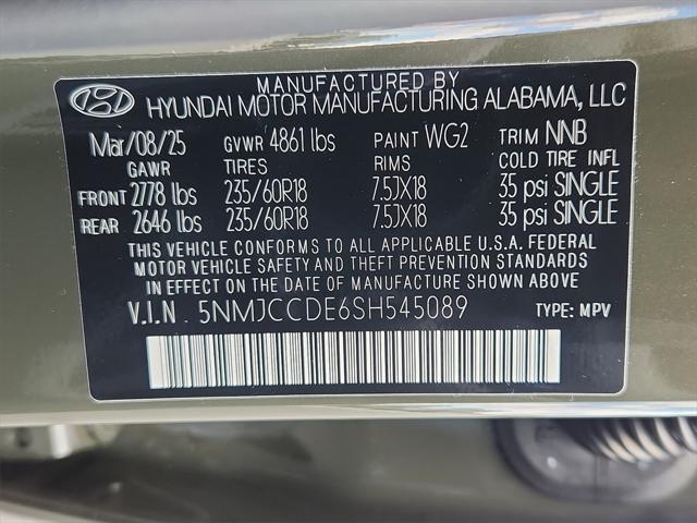 new 2025 Hyundai Tucson car, priced at $36,715