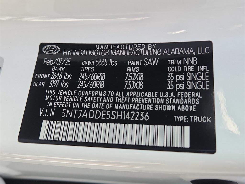 new 2025 Hyundai SANTA CRUZ car, priced at $32,145