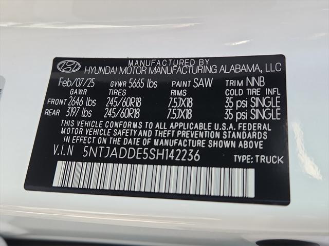 new 2025 Hyundai SANTA CRUZ car, priced at $32,145