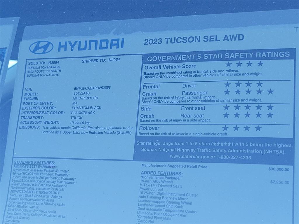 used 2023 Hyundai Tucson car, priced at $25,000