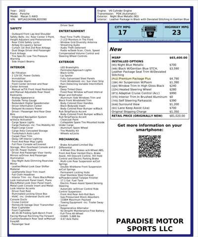 used 2022 Porsche Macan car, priced at $53,990